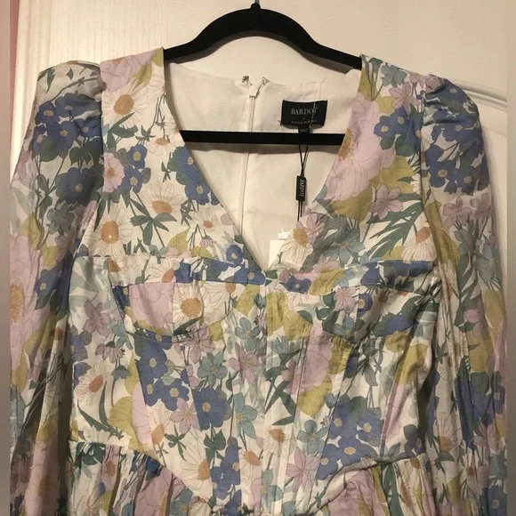✨🦋BNWT- BARDOT Zelina mini dress in spring floral- size US 4🌸🌼 - Picture 6 of 7